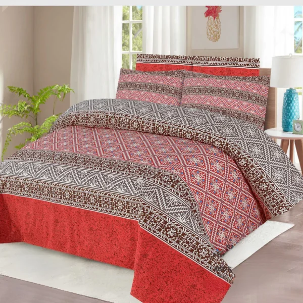 Carrot Brown Bedsheet Set